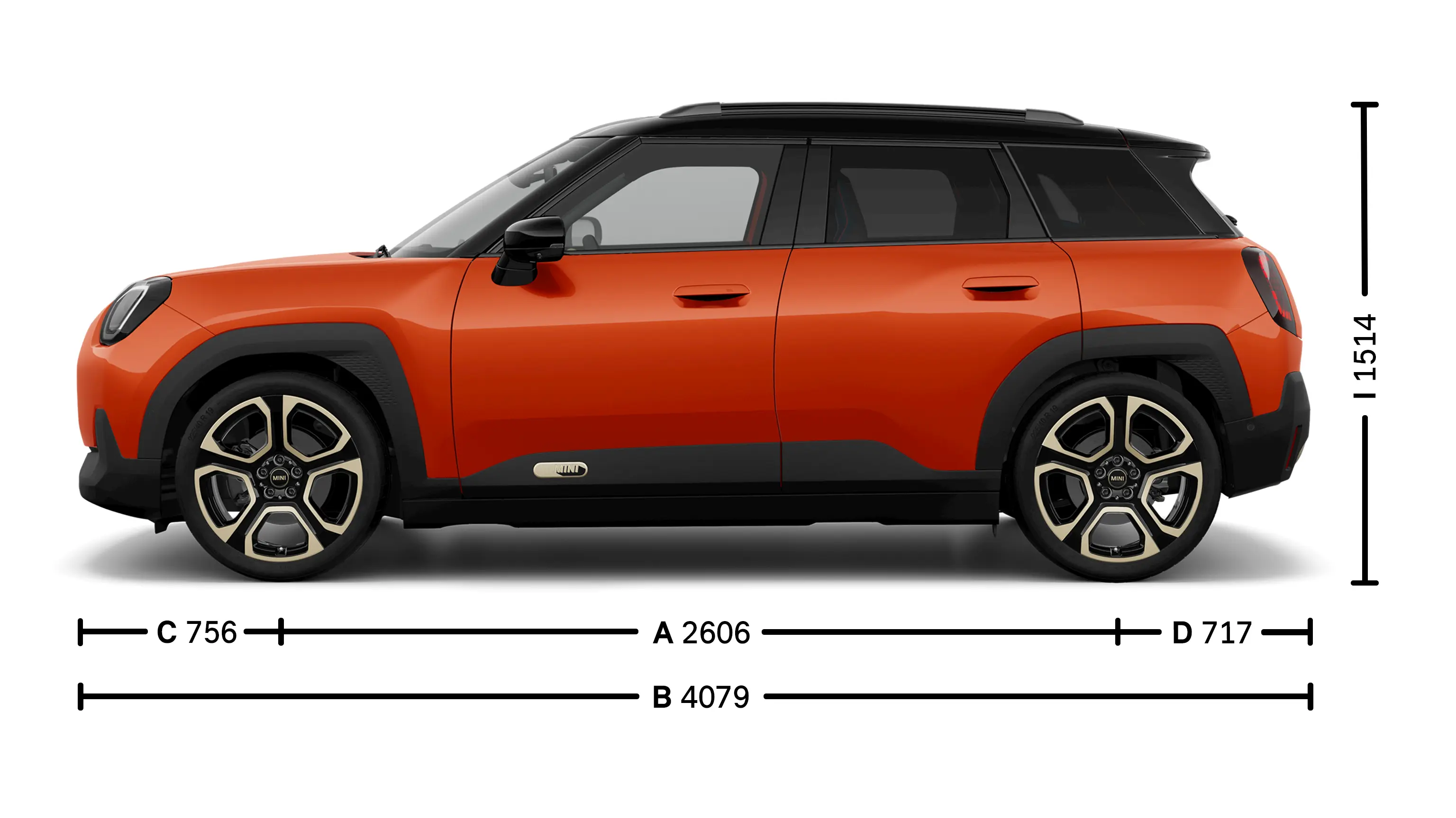 MINI Aceman Electric Dimensions latérales