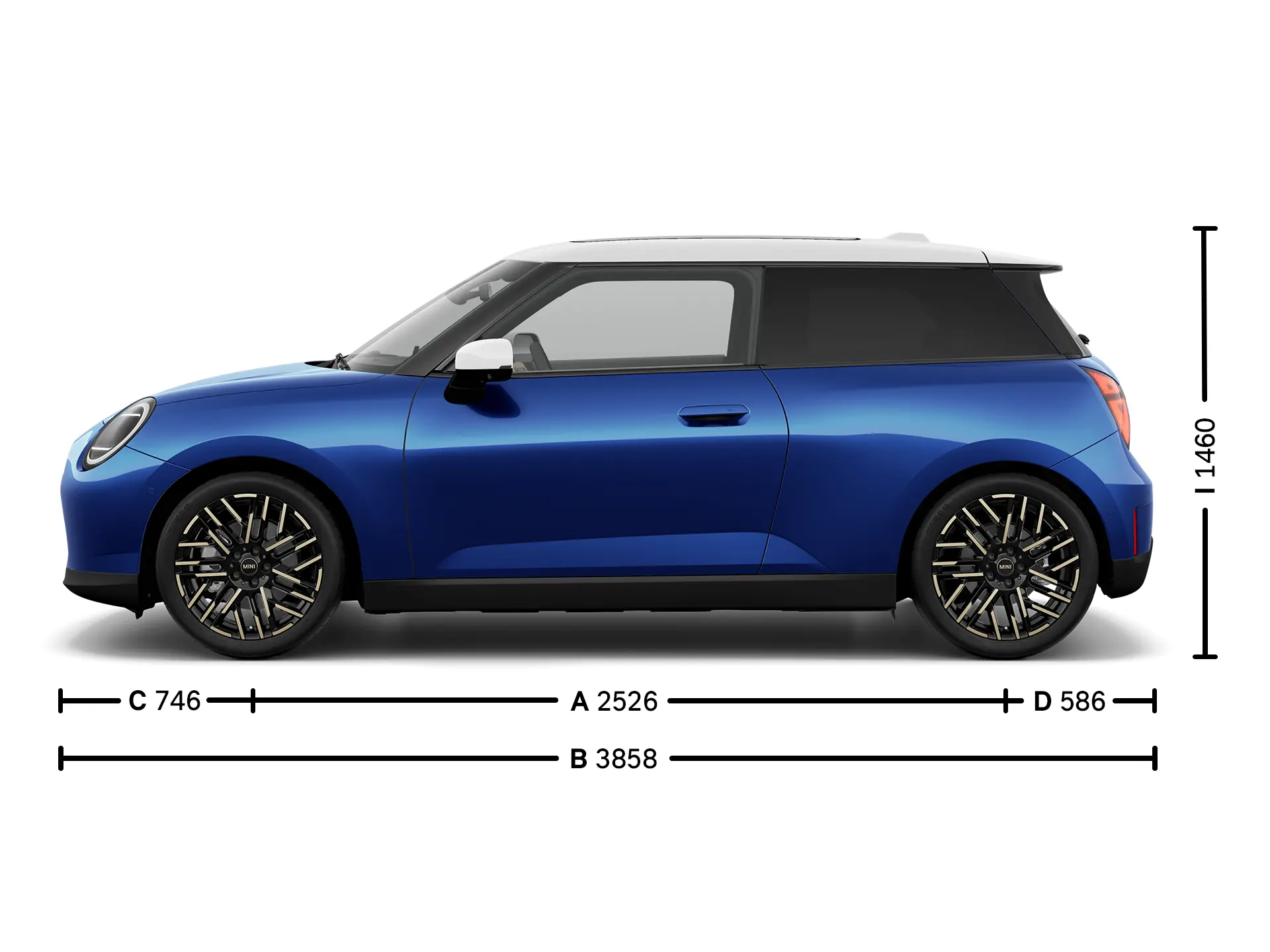 MINI Cooper Electric Dimensions latérales