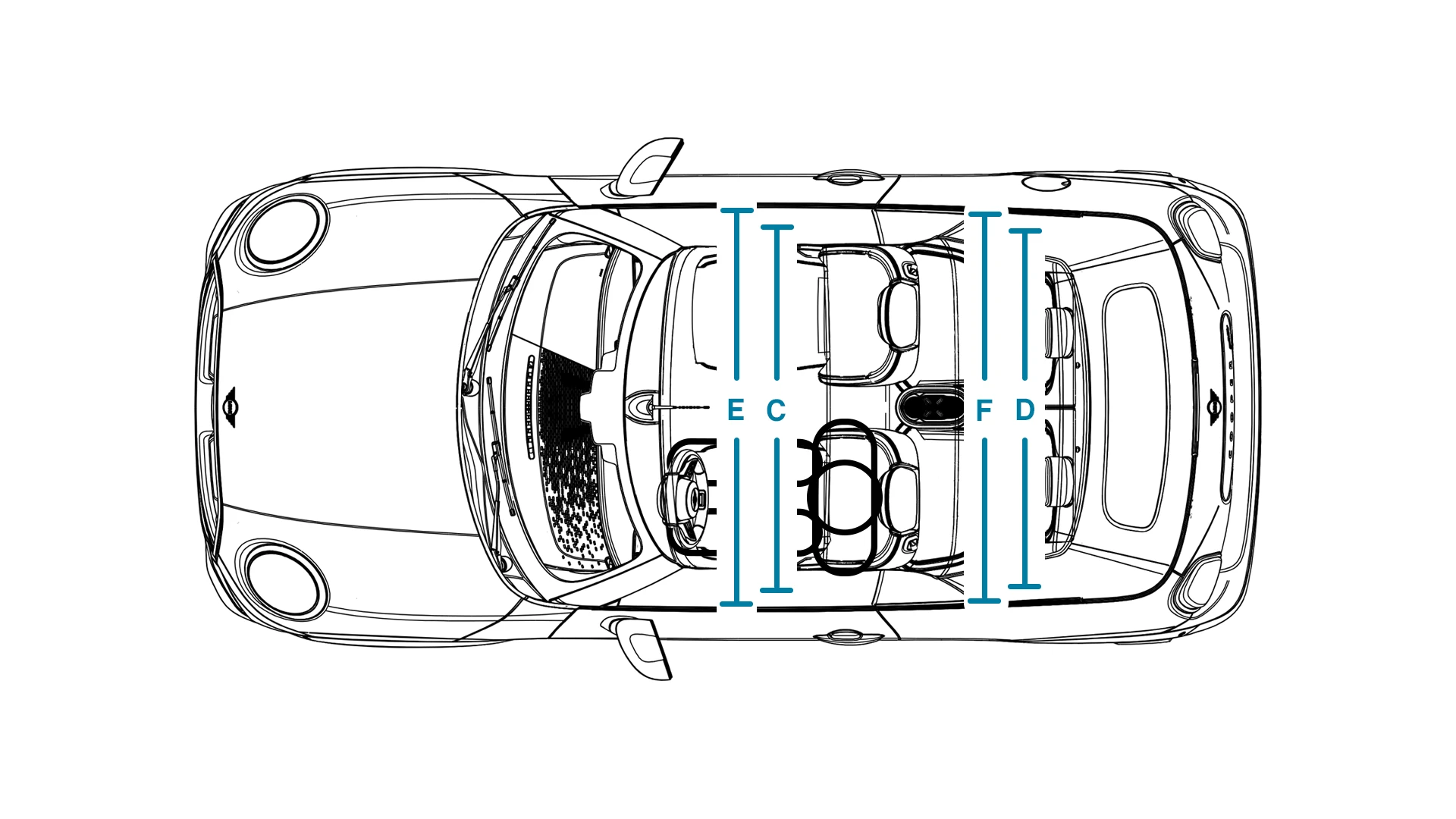 MINI Cooper Cabrio – Dimensions Ciel de toit