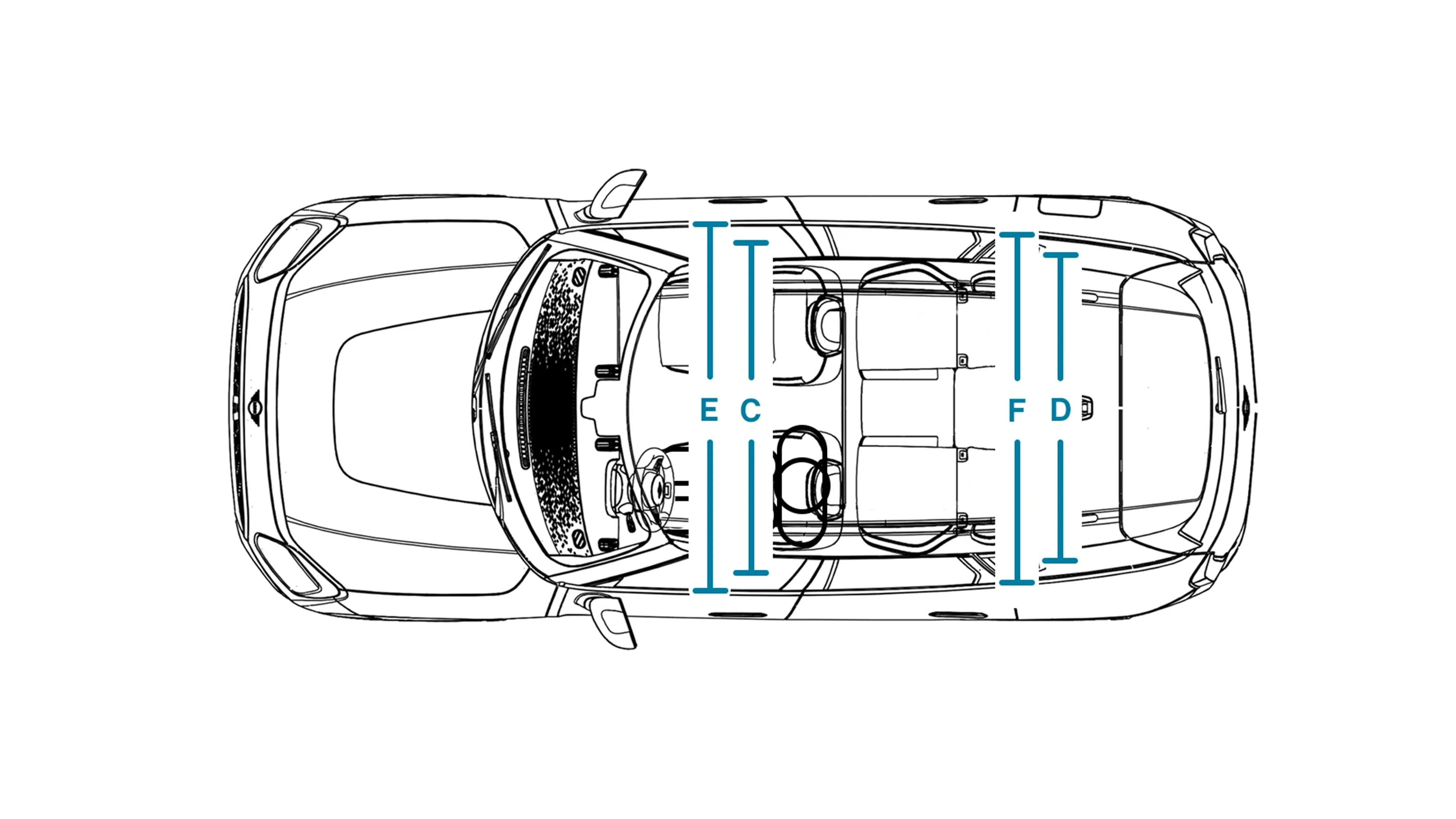 MINI Countryman Electric – Dimensions Intérieur Ciel de toit
