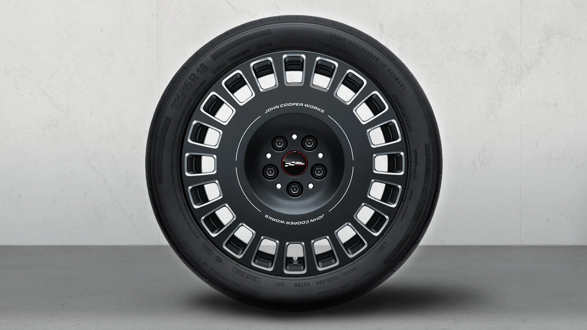 Jantes alliage 18" JCW Rallye Spoke 992 Bicolor (Frozen Midnight Grey, poli), jeu de roues complètes été.