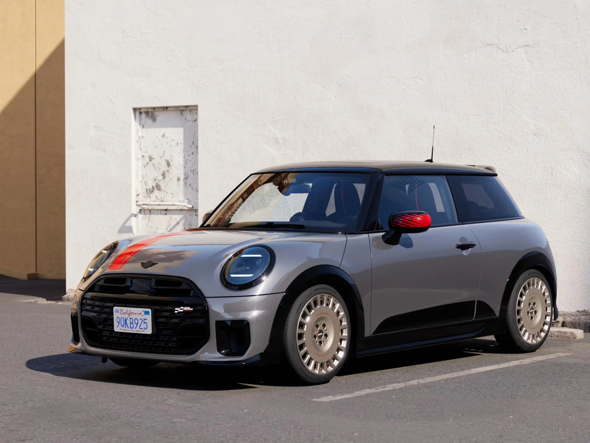 Vue latérale de la MINI Cooper