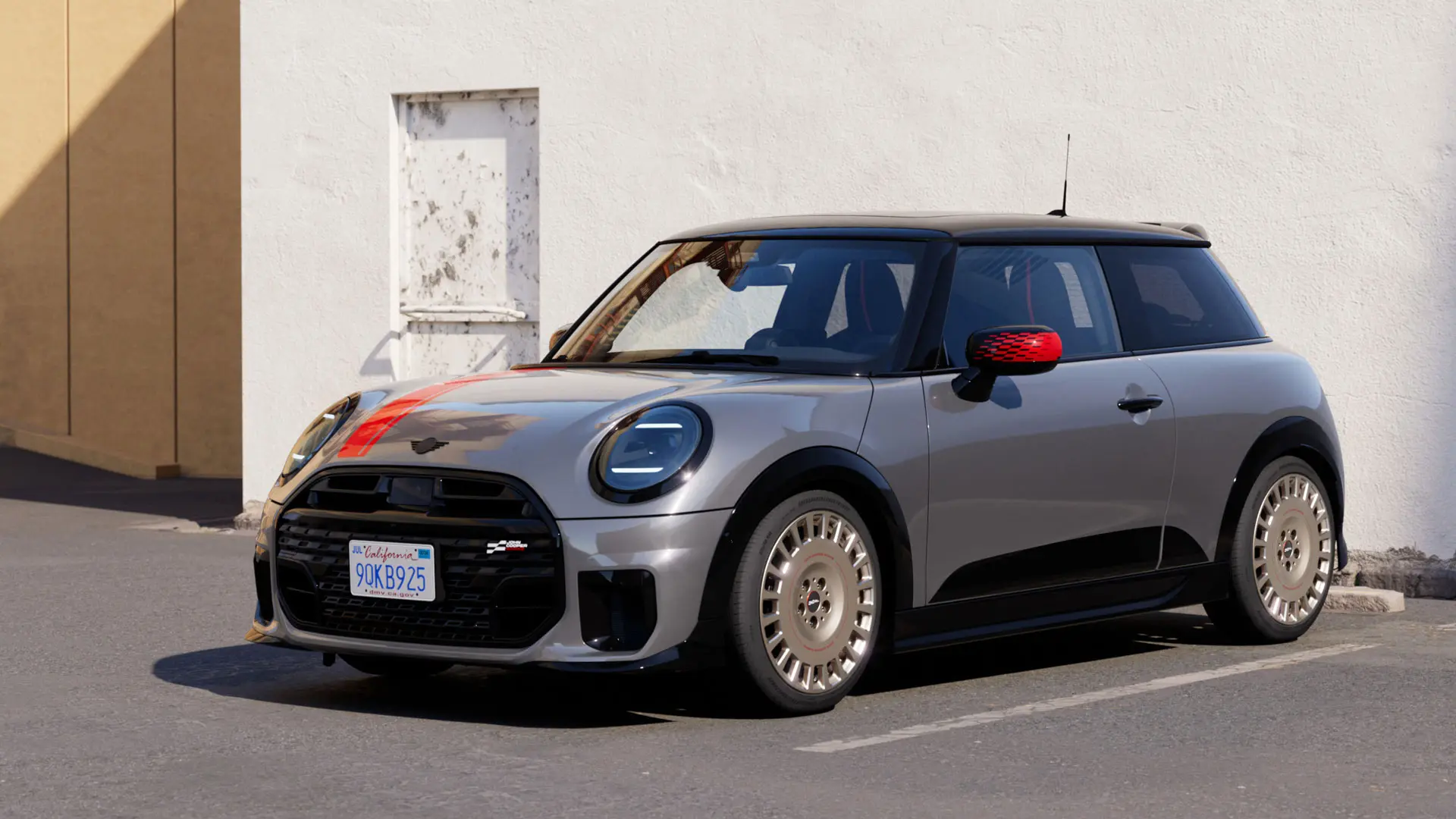 Vue latérale de la MINI Cooper