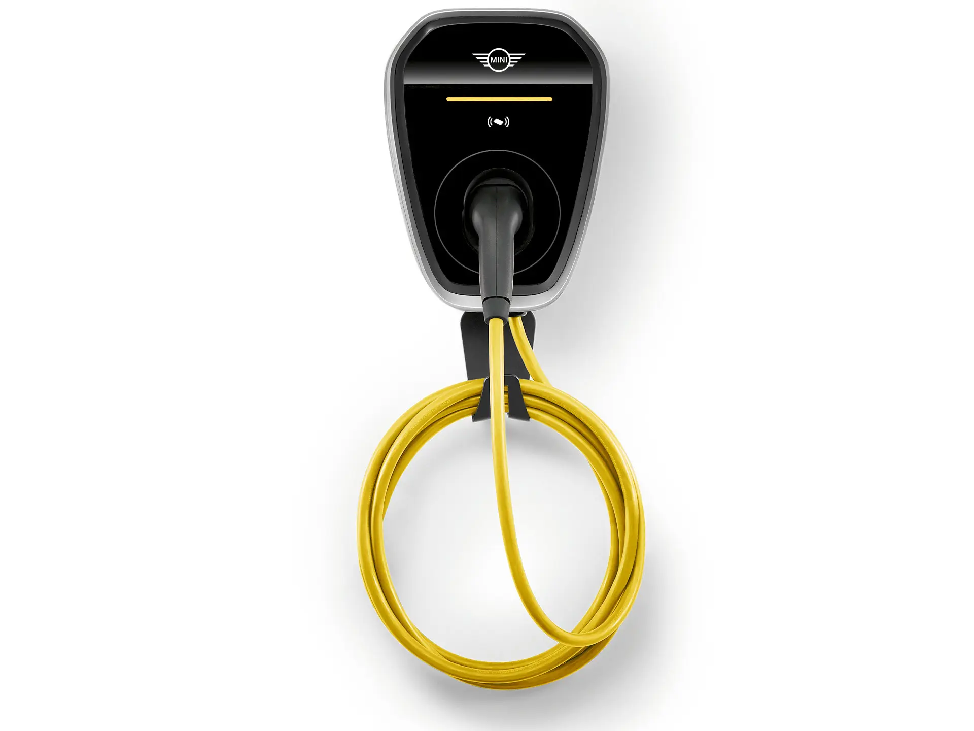 MINI Wallbox Plus pour la recharge à domicile jusqu’à 22 kW, à fixer au mur.