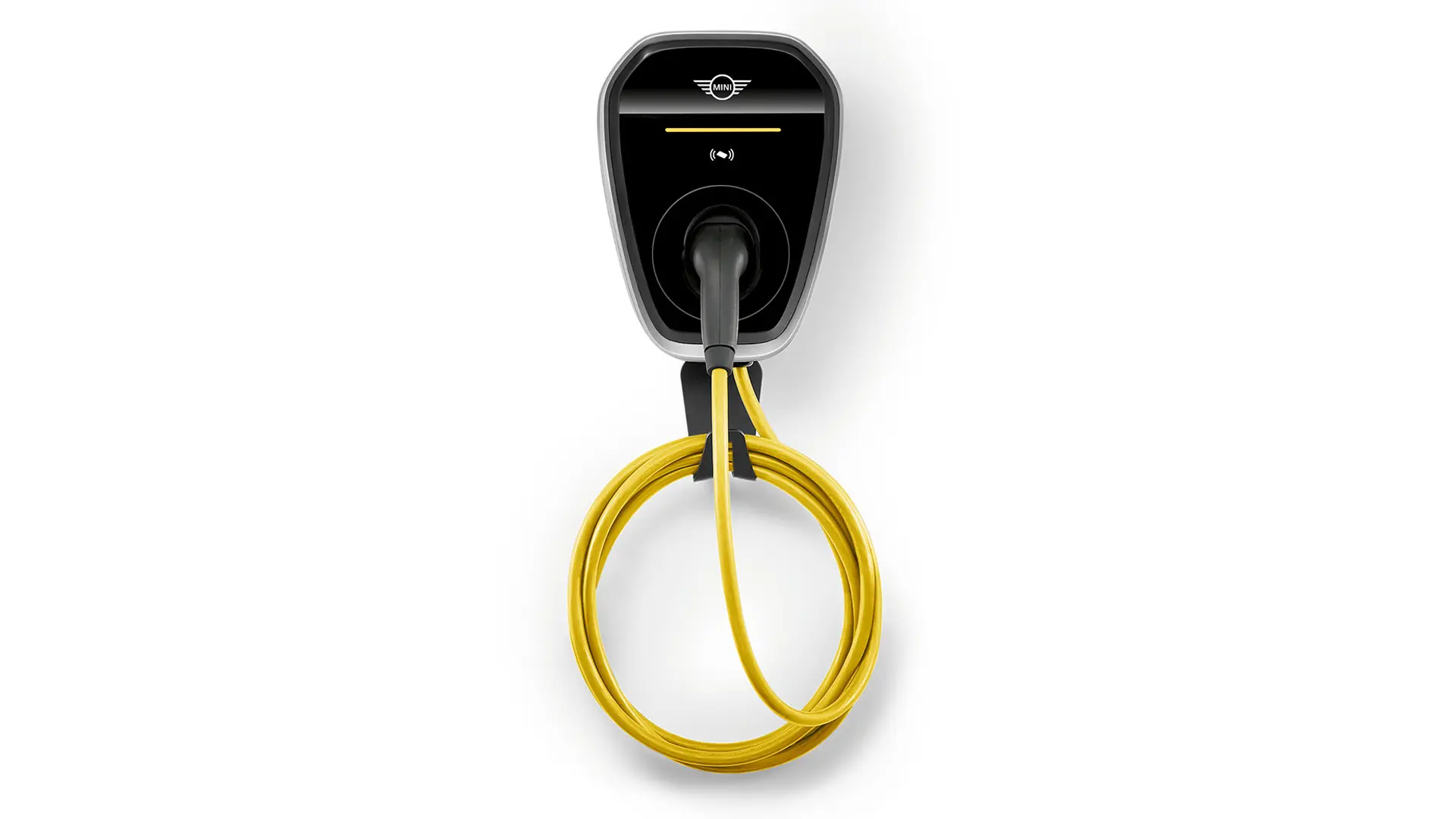 MINI Wallbox Plus pour la recharge à domicile jusqu’à 22 kW, à fixer au mur.