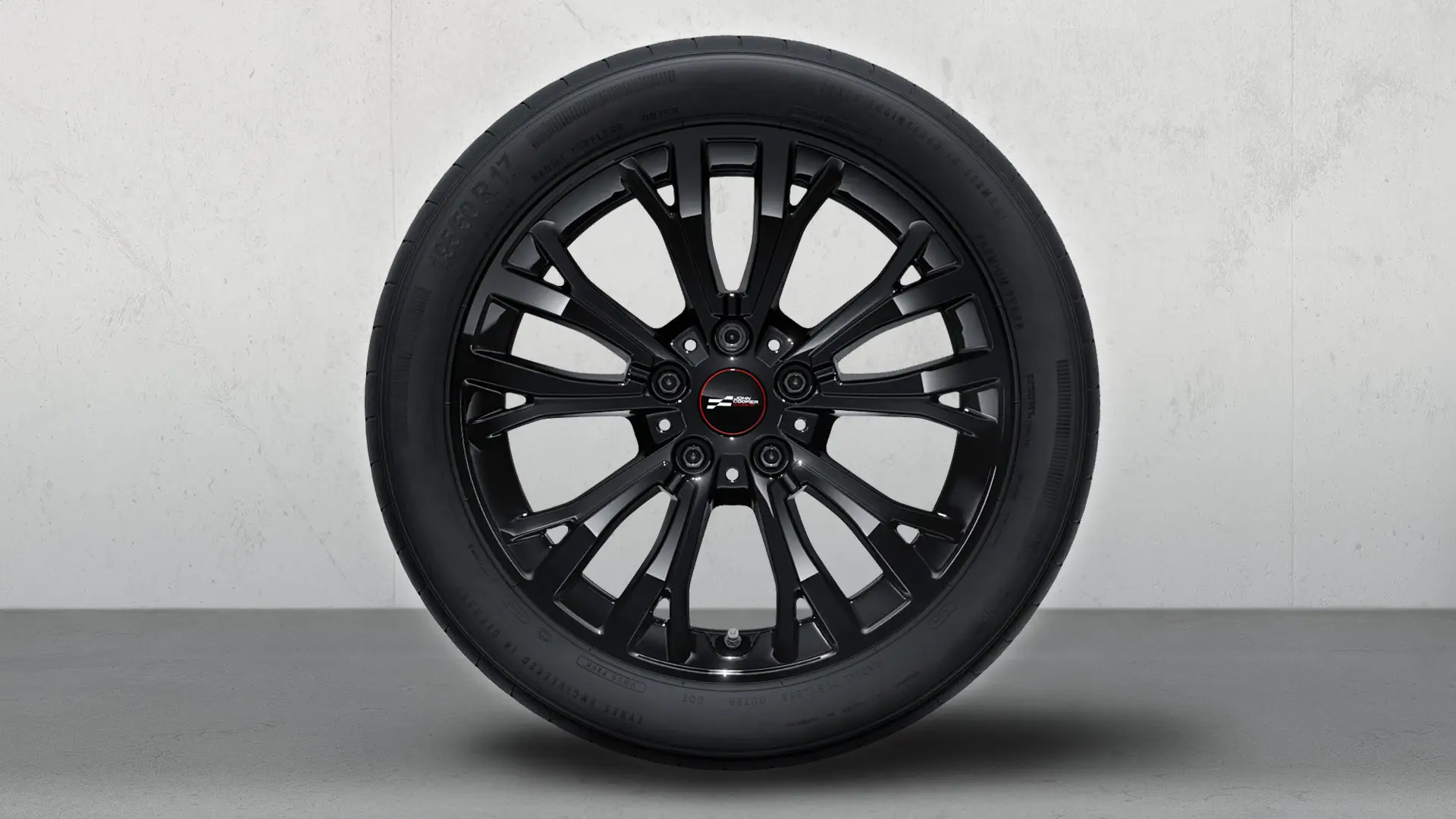 Jante 17"en alliage léger John Cooper Works Star Spoke style 962, roue hiver complète Jet Black.