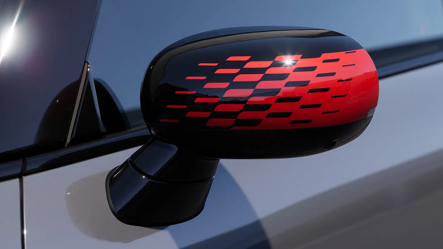 Coquilles de rétroviseur extérieur John Cooper Works pour MINI en JCW Chili Red.