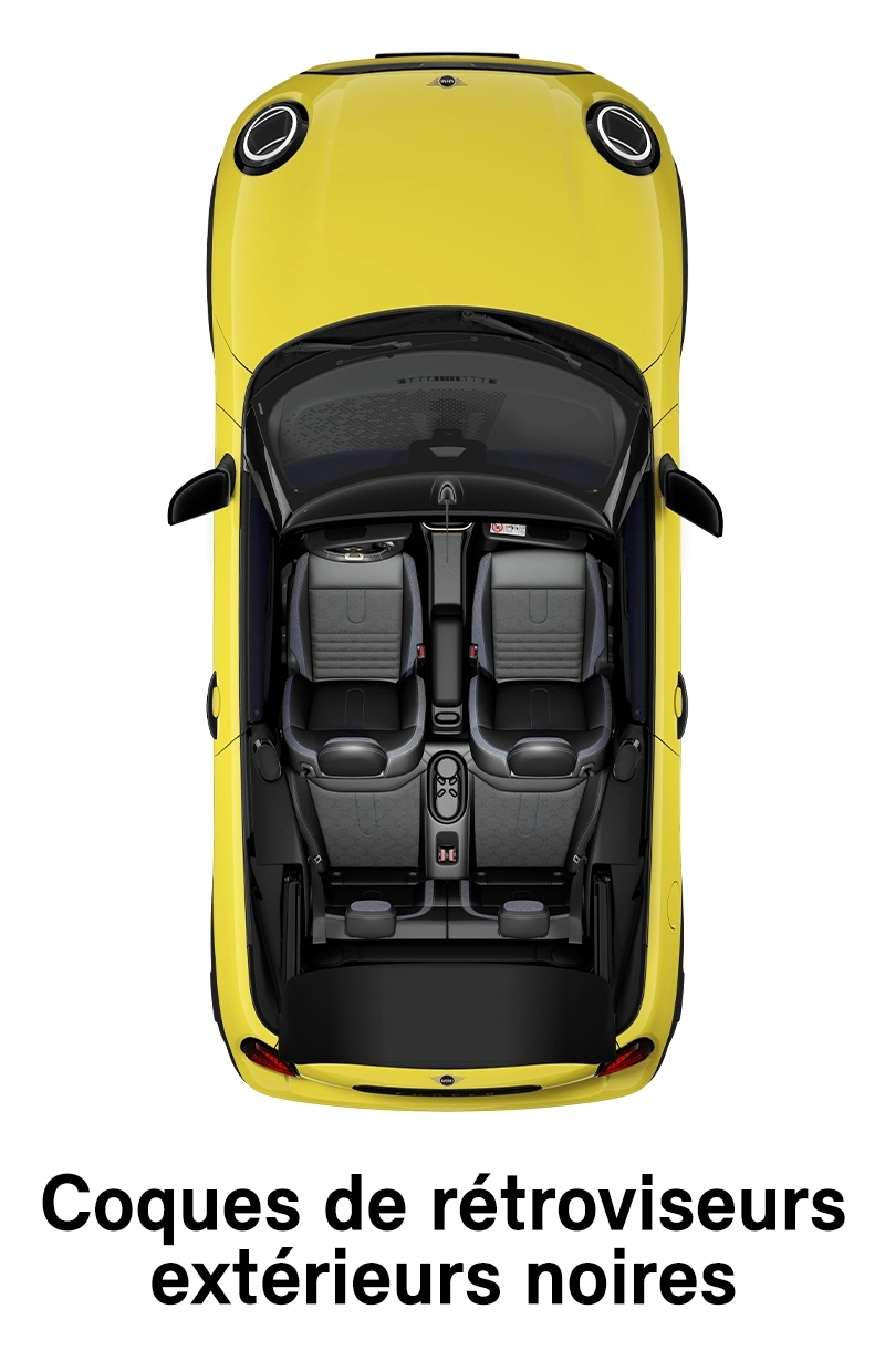 MINI - équipement - finition Classic - toit et coques de rétroviseurs noirs