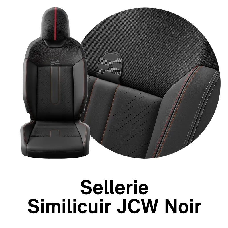 Sellerie MINI : JCW noir Vescin/tricot