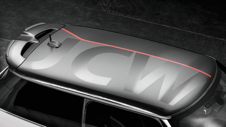 MINI John Cooper Works – argent et noir – décor de toit